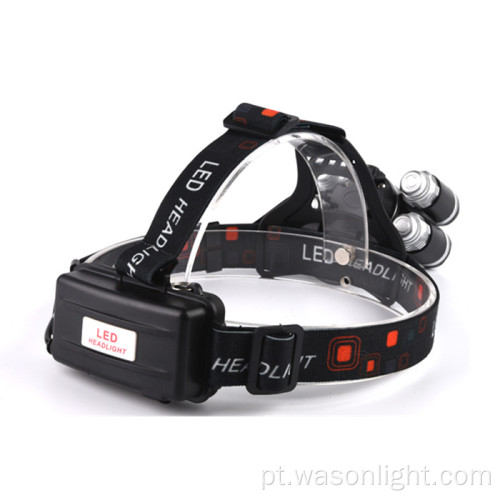 Mais vendido 5 1500 lúmens mais brilhantes 18650 Led Miner Headlamp Leve para o farol de caça operado pela bateria